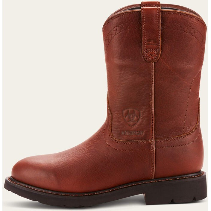 Ariat Men's Sierra Soft Toe WP Slip Resistant Work Boot -Sunshine- 10002385 7 / Medium / Brown - Overlook Boots