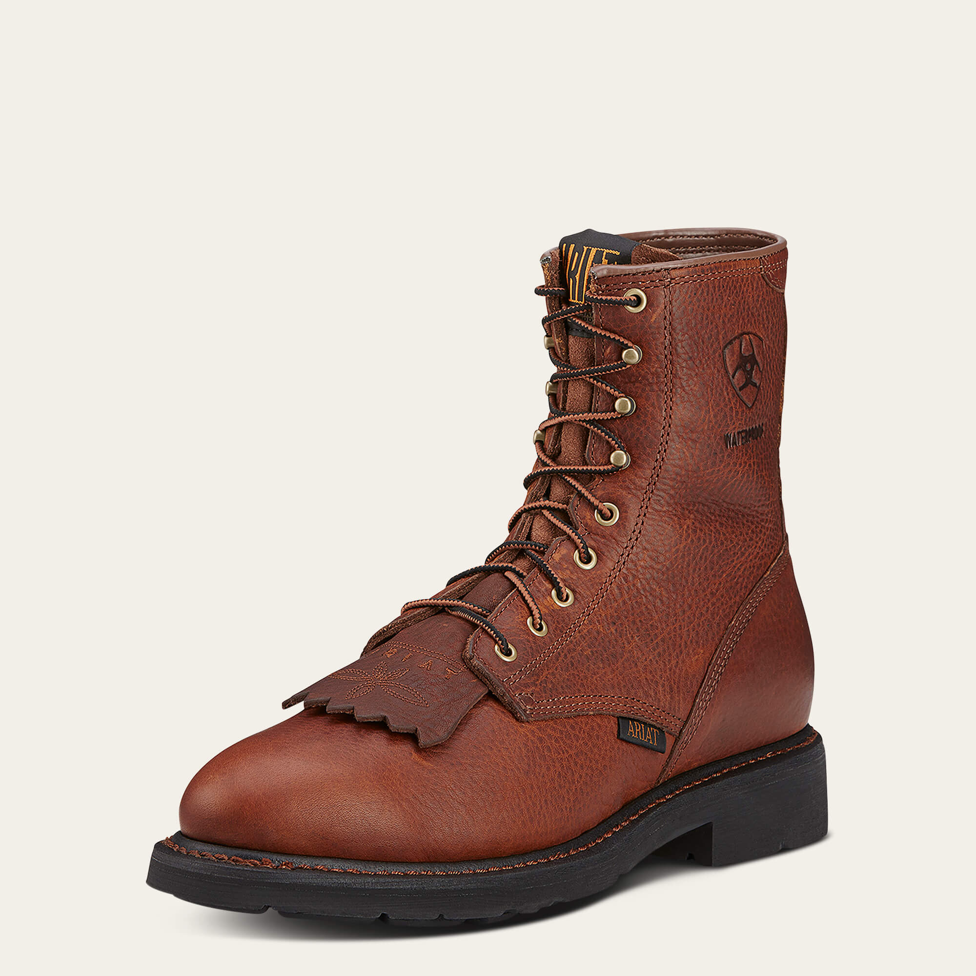 Ariat Men's Cascade 8" Soft Toe WP Western Work Boot - Sunshine - 10002397  - Overlook Boots