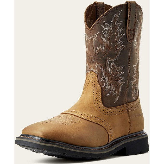 Ariat Men's Sierra Wide Square Soft Toe Work Boot -Bark- 10010148  - Overlook Boots