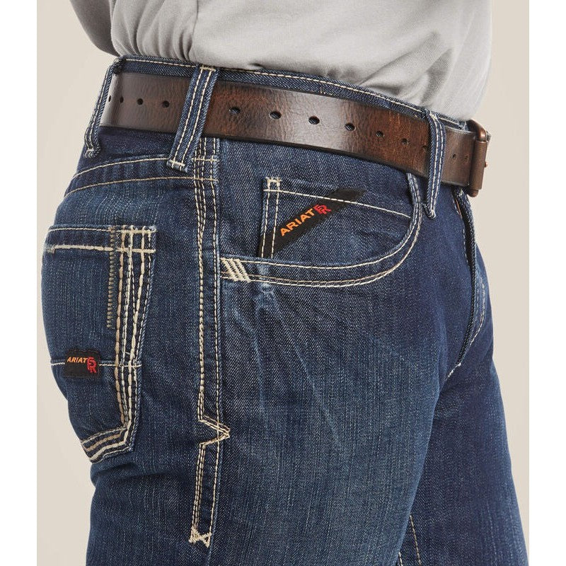 Ariat Men's Flame Resistant M4 Relaxed Boundary Boot Cut Jean Shale - 10016174 - Overlook Boots