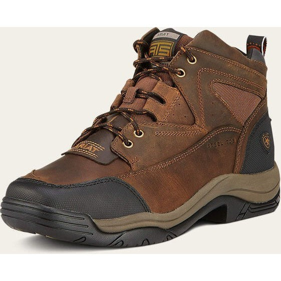 Ariat Men's Terrain Wide Square Toe Steel Toe Work Boot -Brown- 10016379  - Overlook Boots