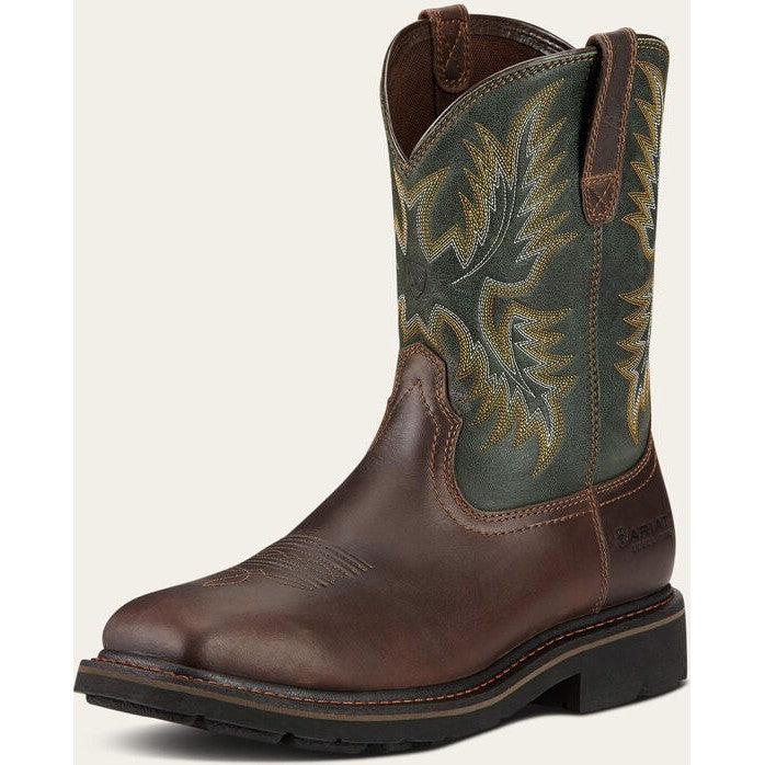 Ariat Men's Sierra Wide Square Toe Steel Toe Work Boot -Brown- 10017434  - Overlook Boots