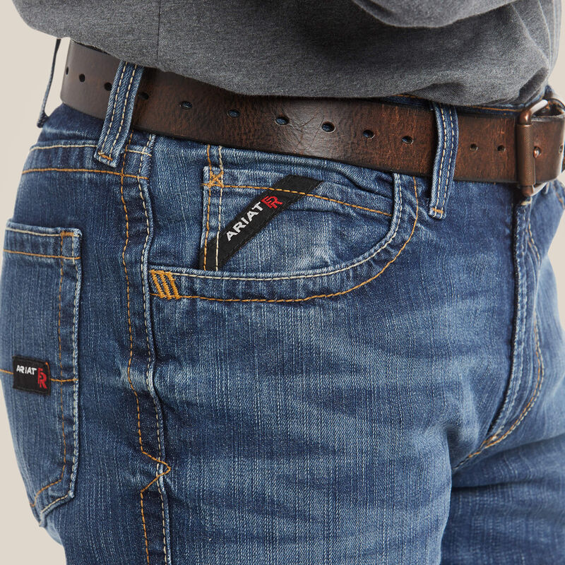 Ariat Men's Flame Resistant M4 Relaxed Basic Flame Resist Boot Cut Jean Alloy - 10020812 - Overlook Boots