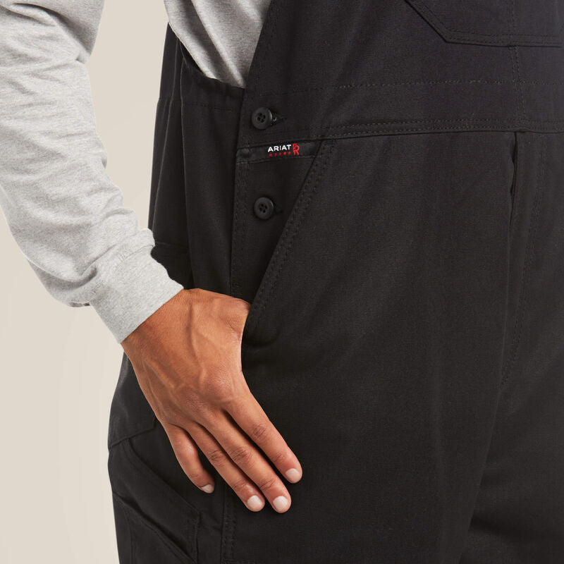 Ariat Men's Flame Resistant Insulated Overall 2.0 Water Repellent Bib Black - 10023457 - Overlook Boots