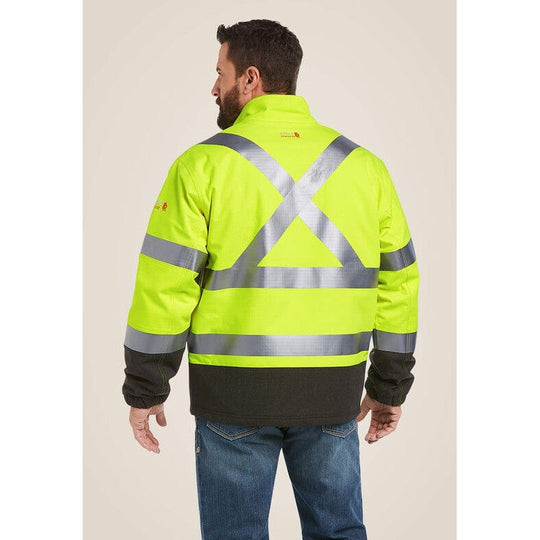 Ariat Men's Flame Resistant Hi-Vis Waterproof 160G Insulated Jacket Yellow - 10024022 - Overlook Boots