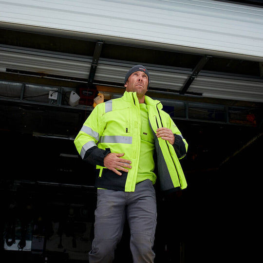 Ariat Men's Flame Resistant Hi-Vis Waterproof 160G Insulated Jacket Yellow - 10024022 - Overlook Boots