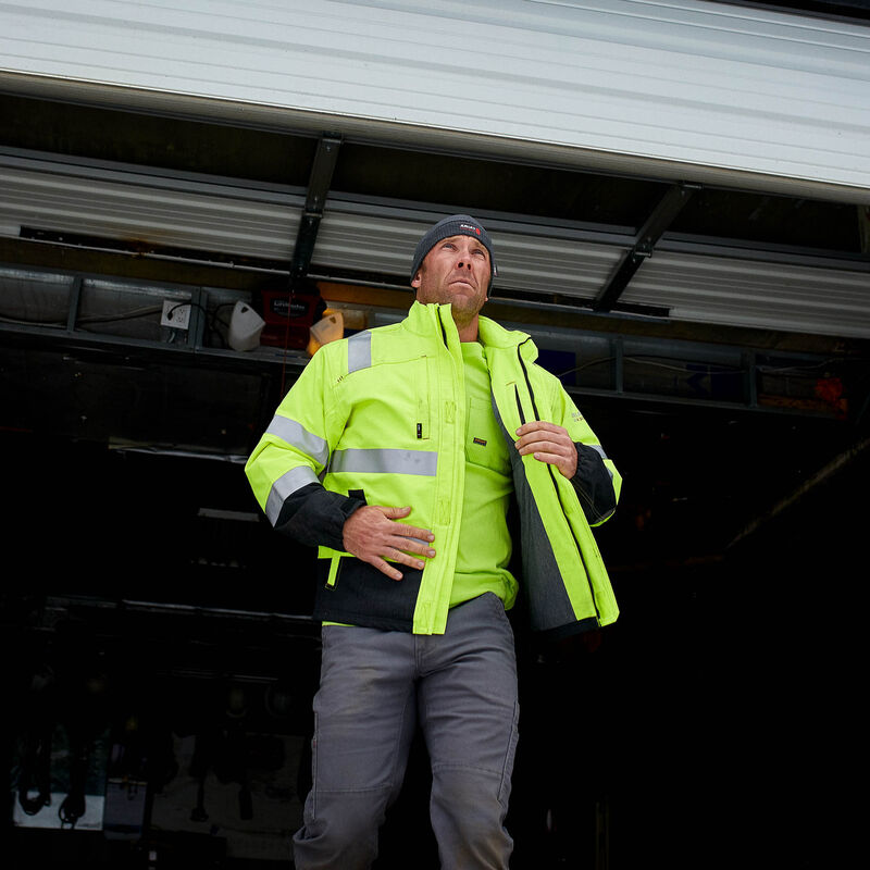 Ariat Men's Flame Resistant Hi-Vis Waterproof 160G Insulated Jacket Yellow - 10024022 - Overlook Boots