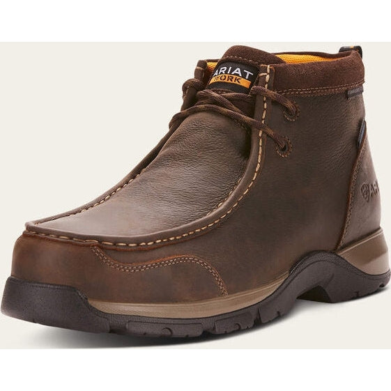Ariat Men's Edge Lte Comp Toe Waterproof Work Boot - Dark Brown - 10024956 7 / Medium / Brown - Overlook Boots
