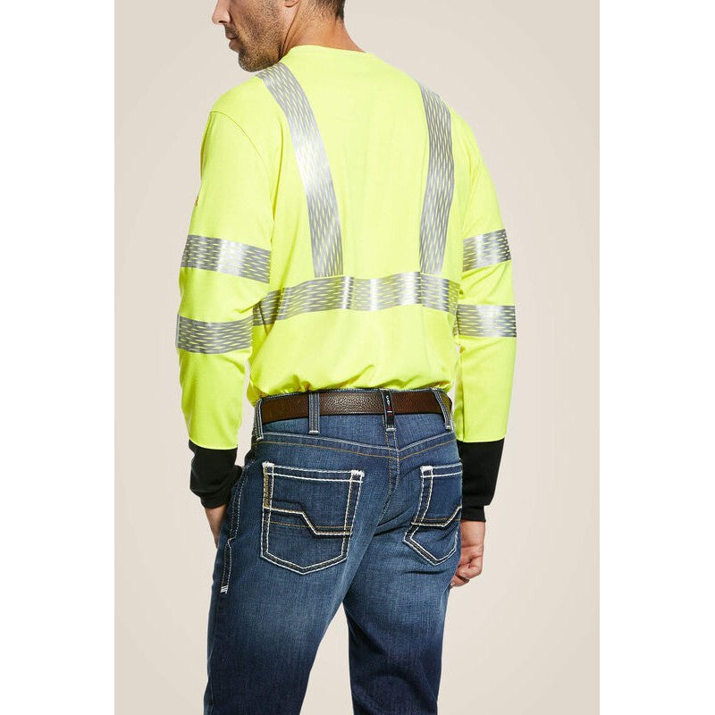 Ariat Men's Hi-Vis Flame Resist Workwear T-Shirt Yellow - 10025432 - Overlook Boots