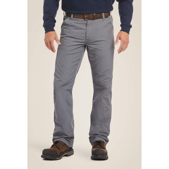 Ariat Men's Flame Resistant M4 Relaxed DuraLight Ripstop Boot Cut Pant - Grey - 10026002 30 x 30 / Grey / Standard - Overlook Boots