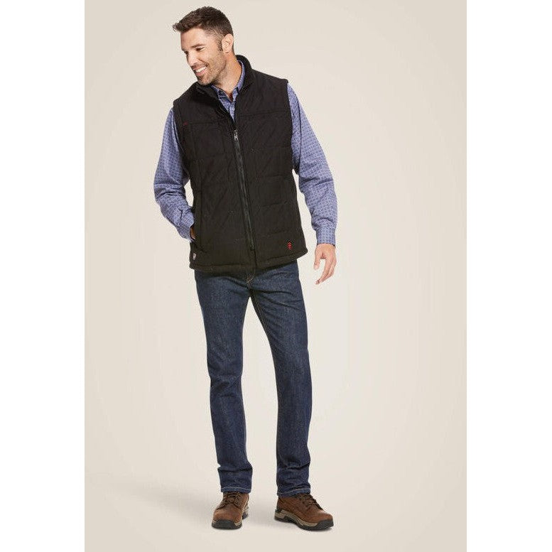 Ariat Men's Flame Resistant Crius Flame Resist Insulated Vest Black - 10027847 - Overlook Boots