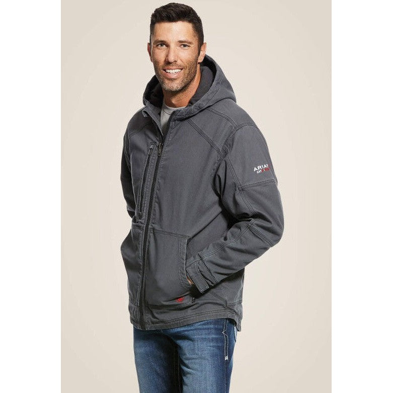 Ariat Men's Flame Resistant DuraLight Stretch Flame Resist Canvas Jacket Gray - 10027865 - Overlook Boots