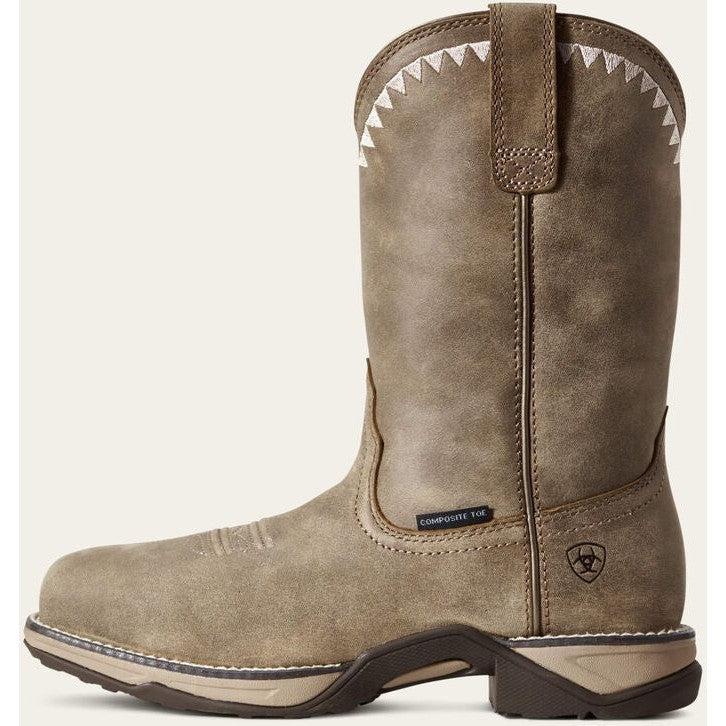 Ariat Women's Anthem Deco Comp Toe Western Work Boot -Brown- 10029498 5.5 / Medium / Brown - Overlook Boots