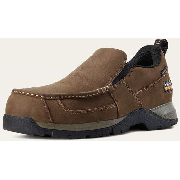 Ariat Men's Edge Lte Slip On Sd Comp Toe Work Shoe- Brown - 10029530 7 / Medium / Brown - Overlook Boots