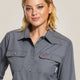 Ariat Women's Featherlight Flame Resist Work Shirt Gunmetal - 10030335 - Overlook Boots