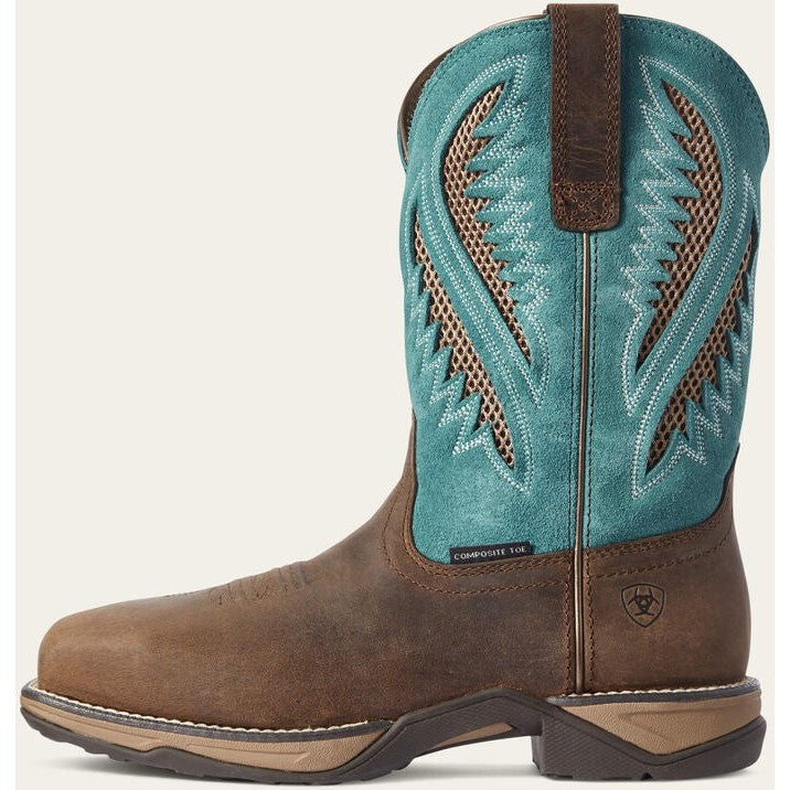 Ariat Women's Anthem VentTEK Comp Toe Work Boot -Chocolate- 10031663 5.5 / Medium / Brown - Overlook Boots