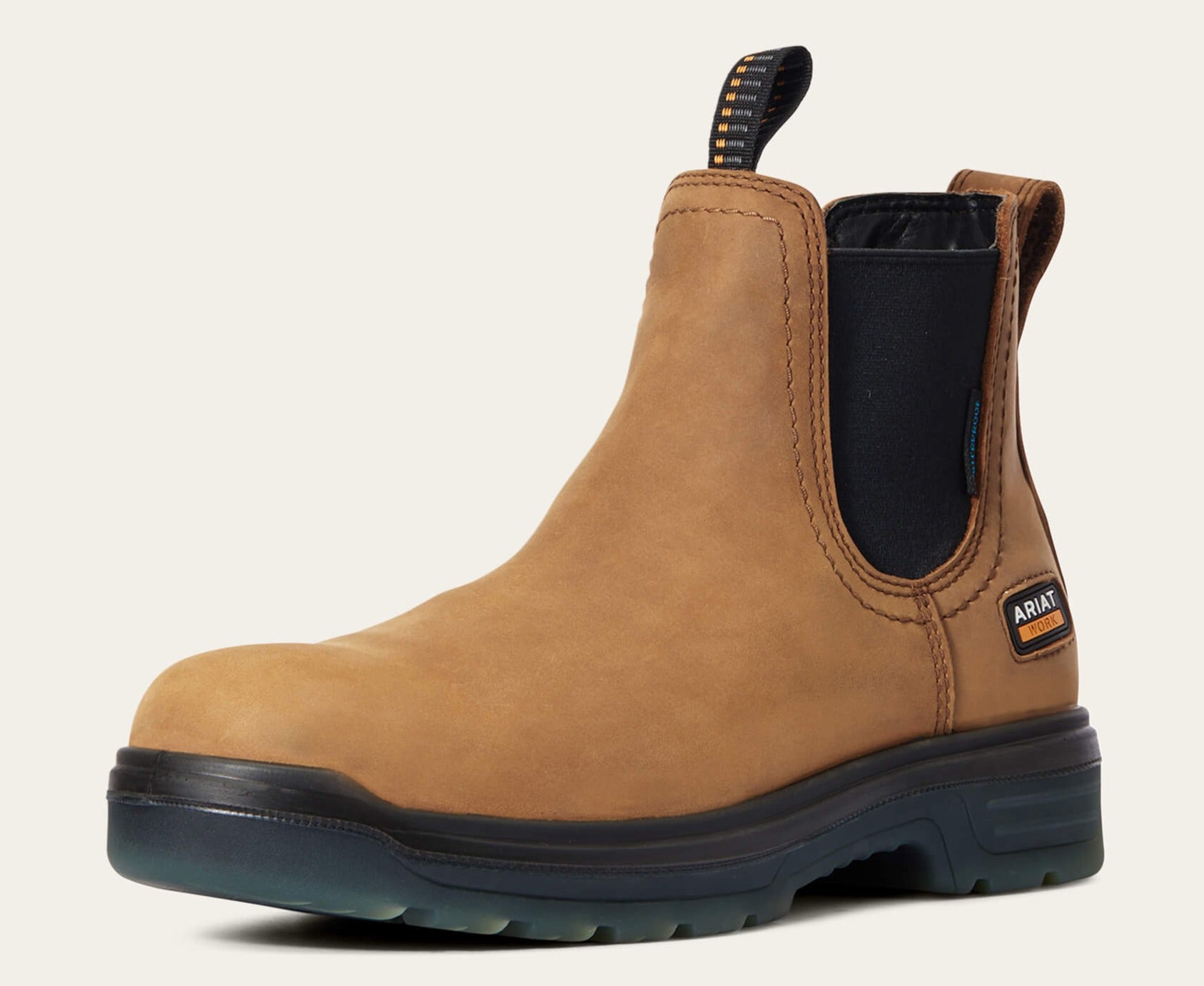 Ariat Men's Turbo Chelsea Soft Toe WP Work Boot - Aged Bark - 10032609 7 / Medium / Brown - Overlook Boots
