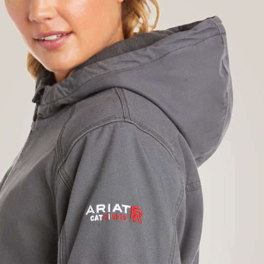 Ariat Women's Flame Resistant DuraLight Cordura Canvas Jacket - Grey 10032844 - Overlook Boots