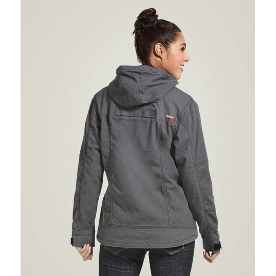 Ariat Women's Flame Resistant DuraLight Cordura Canvas Jacket - Grey 10032844 - Overlook Boots
