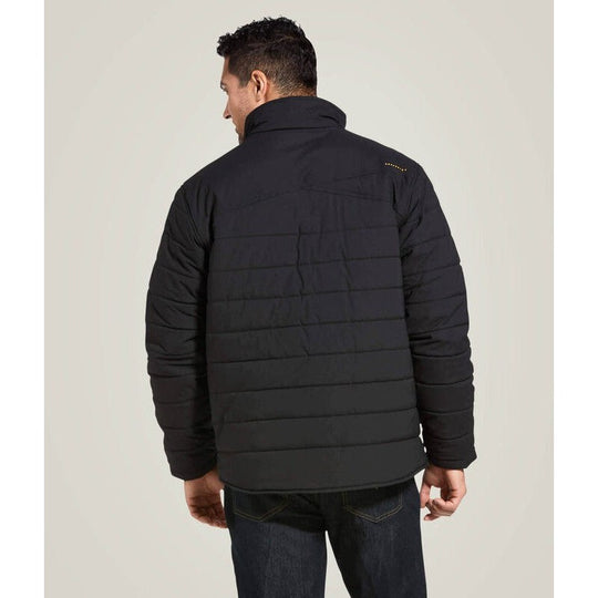 Ariat Men's Rebar Valiant Stretch Canvas Insulated Jacket Black - 10032975 - Overlook Boots