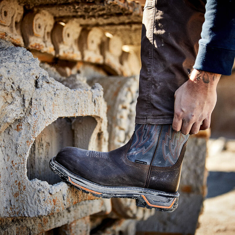 Ariat Men's Big Rig Composite Toe Western Work Boot -Coffee- 10033966  - Overlook Boots
