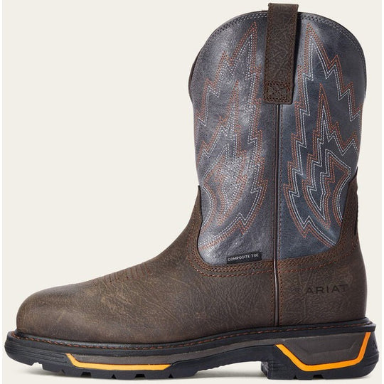 Ariat Men's Big Rig Composite Toe Western Work Boot -Coffee- 10033966 6.0 / Wide / Iron Coffee - Overlook Boots