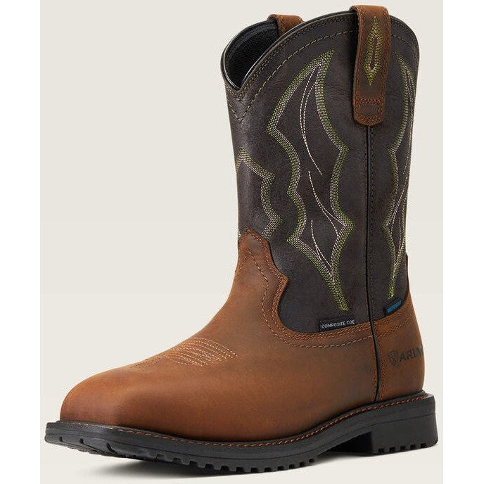 Ariat Men's Rigtek Wide Comp Toe Western Work Boot -Brown- 10034156  - Overlook Boots