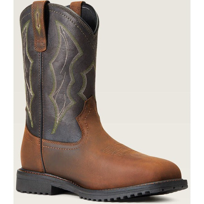 Ariat Men's Rigtek Wide Comp Toe Western Work Boot -Brown- 10034156 7 / Medium / Brown - Overlook Boots