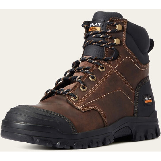 Ariat Men's Treadfast 6" Soft Toe Slip Resistant Work Boot - Brown - 10034672  - Overlook Boots
