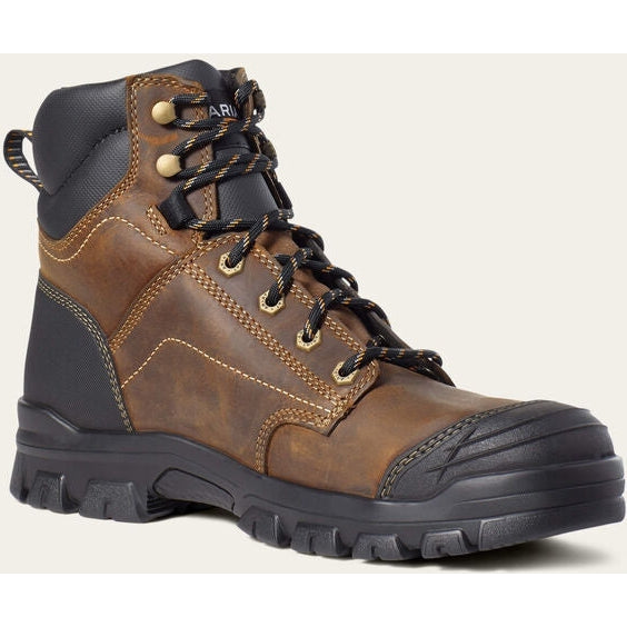 Ariat Men's Treadfast 6" Soft Toe Slip Resistant Work Boot - Brown - 10034672 7 / Medium / Brown - Overlook Boots