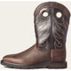 Ariat Men's Groundwork Wide Toe Steel Toe Western Work Boot -Brown- 10034717 - Overlook Boots