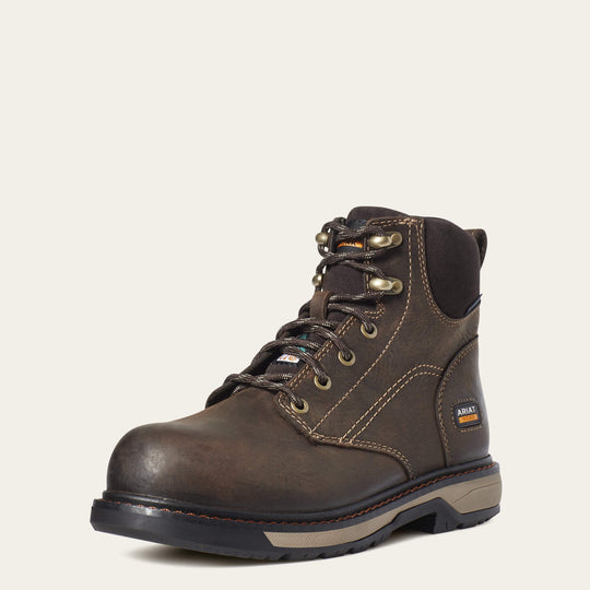 Ariat Women's Riveter 6" Composite Toe CSA Waterproof Puncture Resistant Work Boot - Brown - 10035773 - Overlook Boots