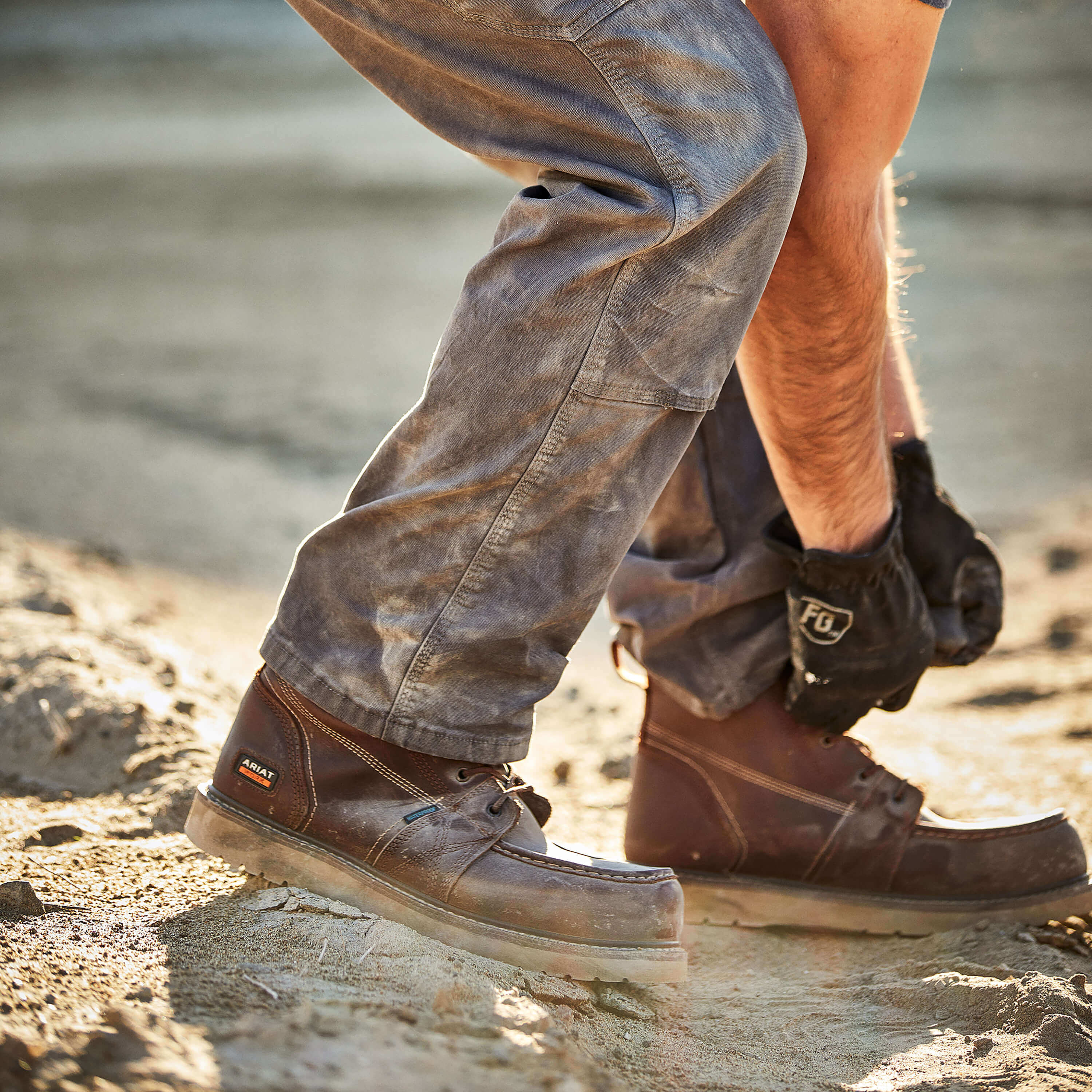 Ariat Men's Rebar Wedge 6" Comp Toe WP Work Boot - Rusted Copper - 10035917  - Overlook Boots
