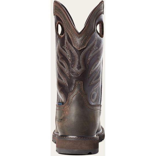 Ariat Men's Groundwork Steel Toe Waterproof Western Work Boot -Brown- 10035965 - Overlook Boots