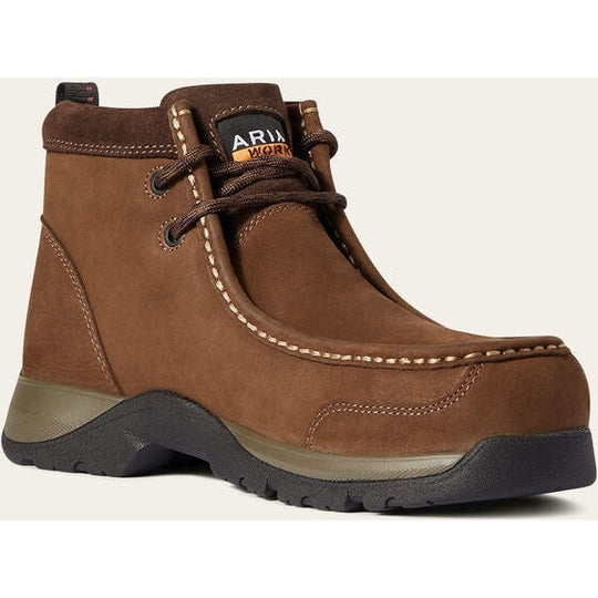Ariat Men's Edge Lte Moc Composite Toe Slip Resistant Work Boot - Brown - 10035978 5.5 / Medium / Brown - Overlook Boots