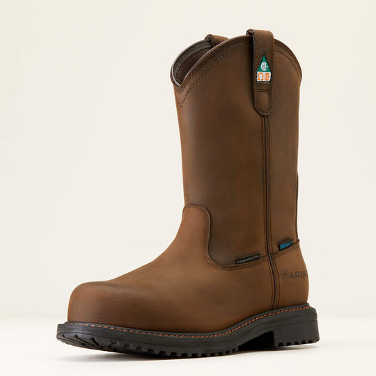 Ariat Men's Rigtek Composite Toe Waterproof Wellington Work Boot -Brown- 10035988 - Overlook Boots