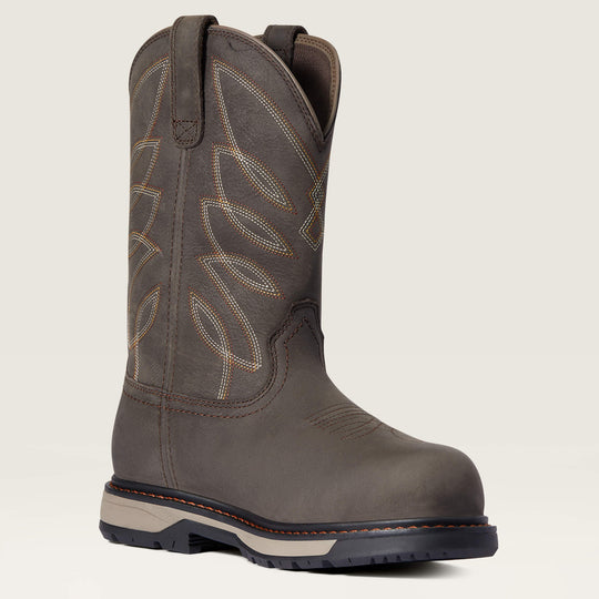 Ariat Women's Riveter CSA Pull-On Composite Toe Waterproof 400G Ins Puncture Resistant Work Boot - 10036708 5.5 / Narrow / Brown - Overlook Boots