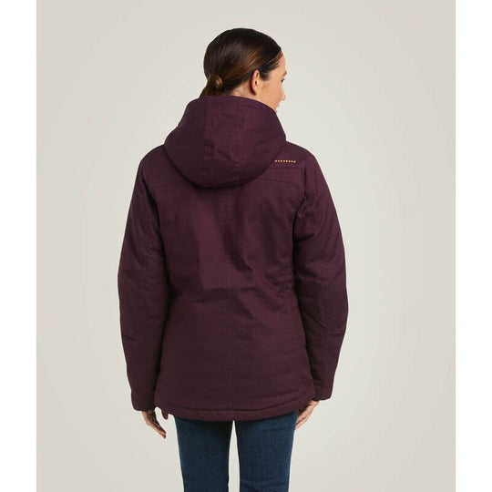 Ariat Women's Rebar DuraCanvas Insulated Work Jacket Plum - 10037589 - Overlook Boots