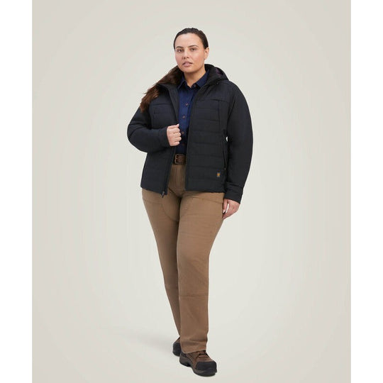 Ariat Women's Rebar Valkyrie Stretch Canvas Jacket Black - 10037609 - Overlook Boots