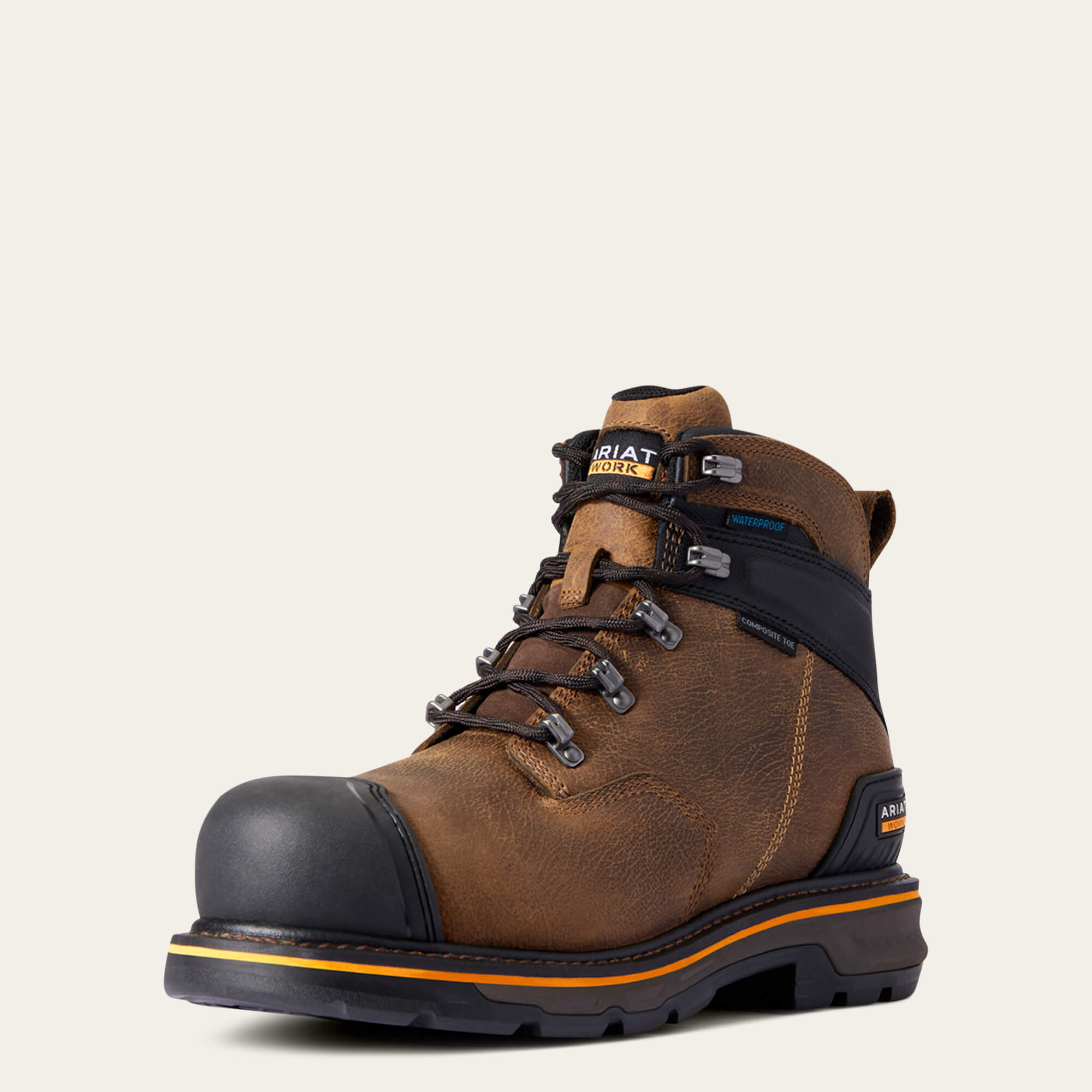 Ariat Men's Stump Jumper 6" Comp Toe WP Work Boot - Dark Hickory - 10038299  - Overlook Boots