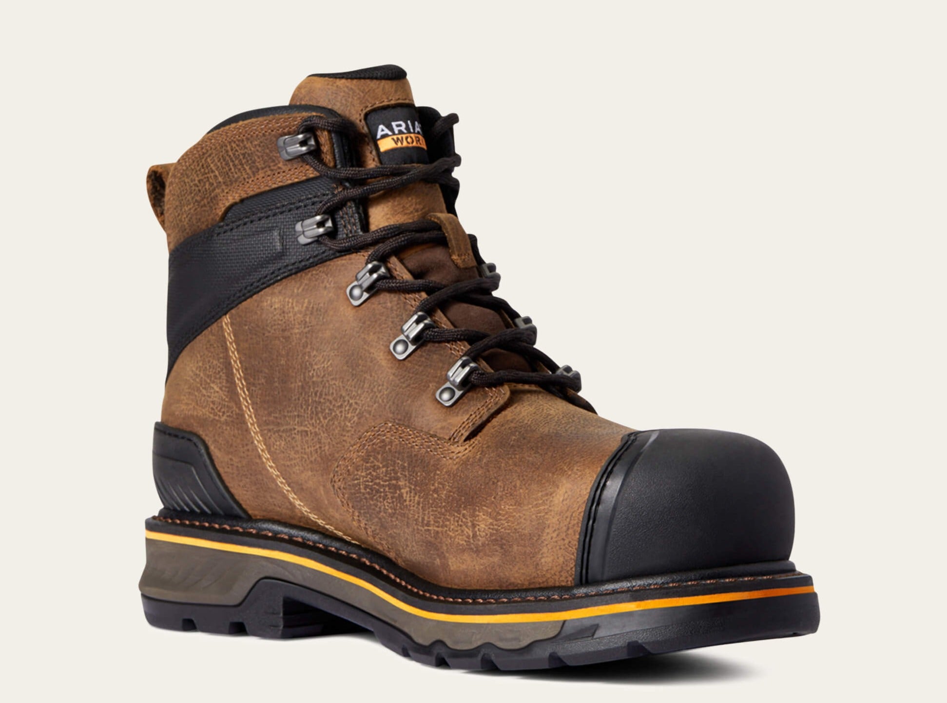 Ariat Men's Stump Jumper 6" Comp Toe WP Work Boot - Dark Hickory - 10038299 7 / Medium / Brown - Overlook Boots