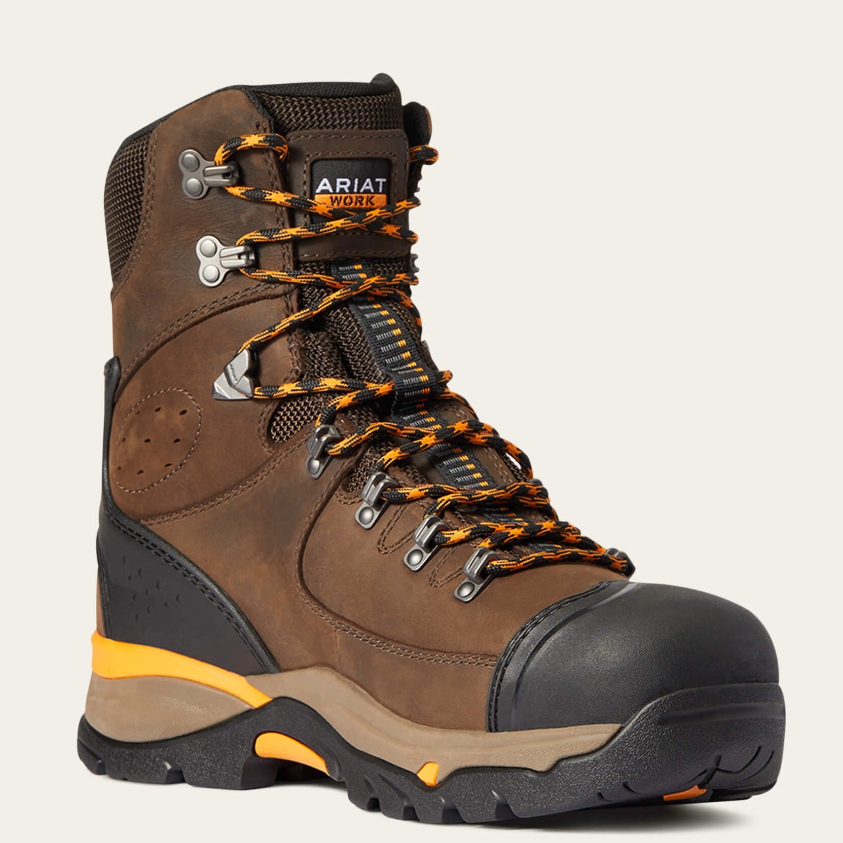 Ariat Men's Endeavor 8" Carbon Toe WP Work Boot - Chocolate Brown - 10038373 7 / Medium / Brown - Overlook Boots