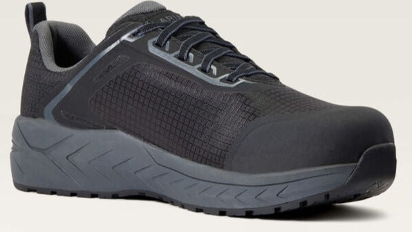 Ariat Men's Outpace CT Safety Slip Resistant Work Shoe - Black - 10040283 7 / Medium / Black - Overlook Boots