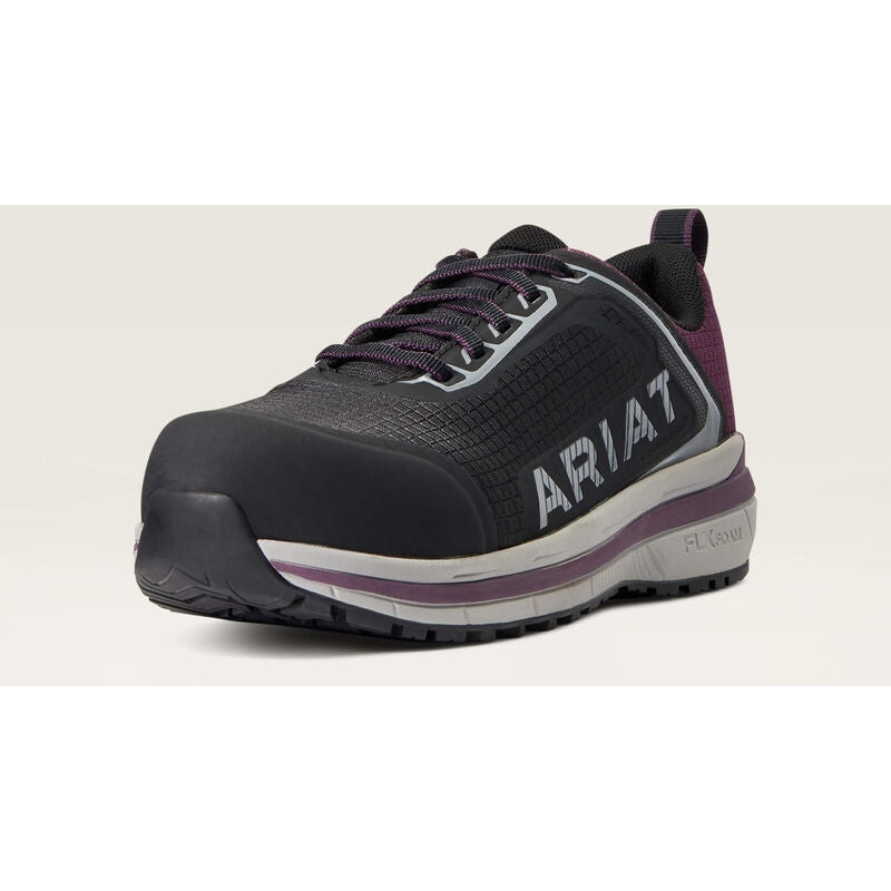 Ariat Women's Outpace CT Safety Slip Resist Work Shoe - Purple - 10040323  - Overlook Boots