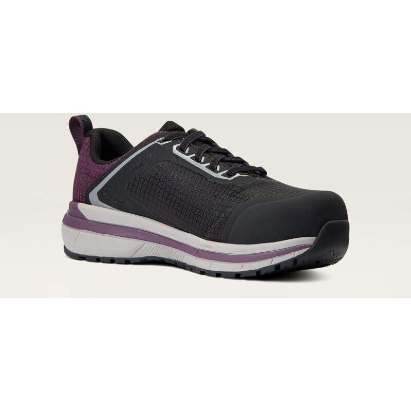 Ariat Women's Outpace CT Safety Slip Resist Work Shoe - Purple - 10040323 7 / Medium / Purple - Overlook Boots