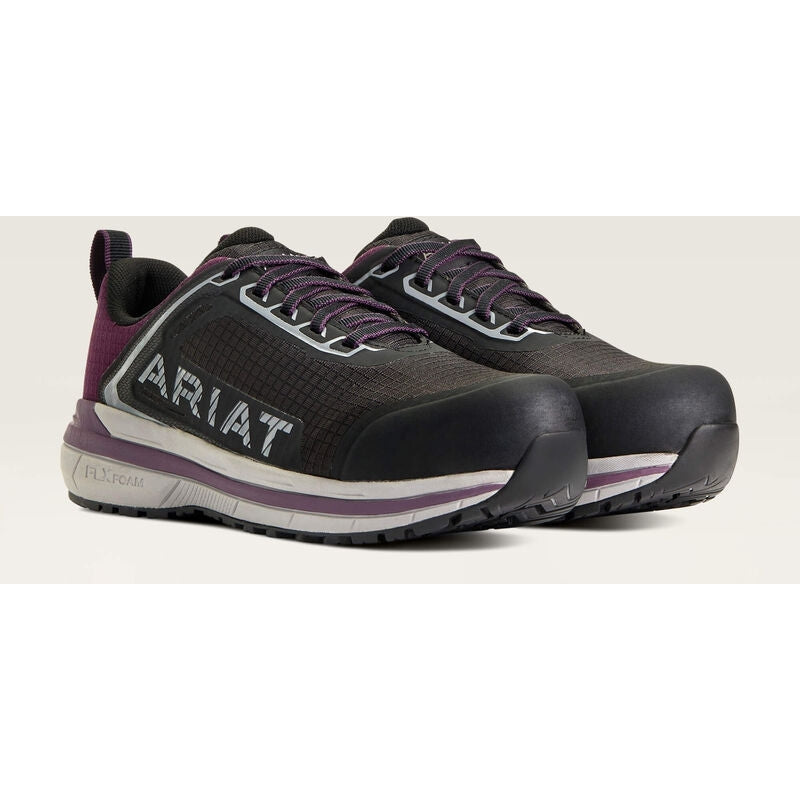 Ariat Women's Outpace CT Safety Slip Resist Work Shoe - Purple - 10040323  - Overlook Boots