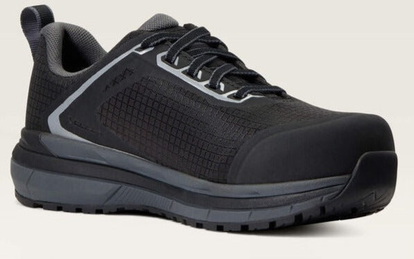 Ariat Women's Outpace CT Safety Slip Resist Work Shoe -Black- 10040324 7 / Medium / Black - Overlook Boots