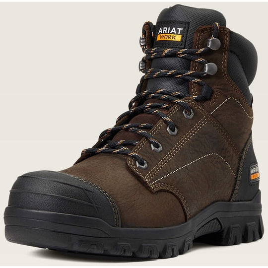 Ariat Women's Treadfast 6" Steel Toe Waterproof Slip Resistant Work Boot - Brown - 10040405 - Overlook Boots