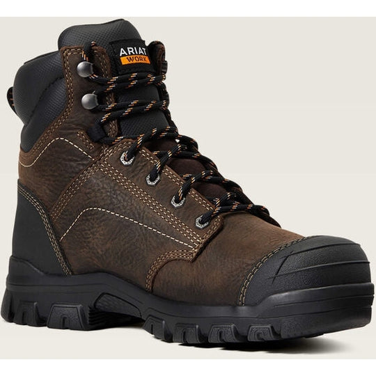 Ariat Women's Treadfast 6" Steel Toe Waterproof Slip Resistant Work Boot - Brown - 10040405 5.5 / Narrow / Brown - Overlook Boots