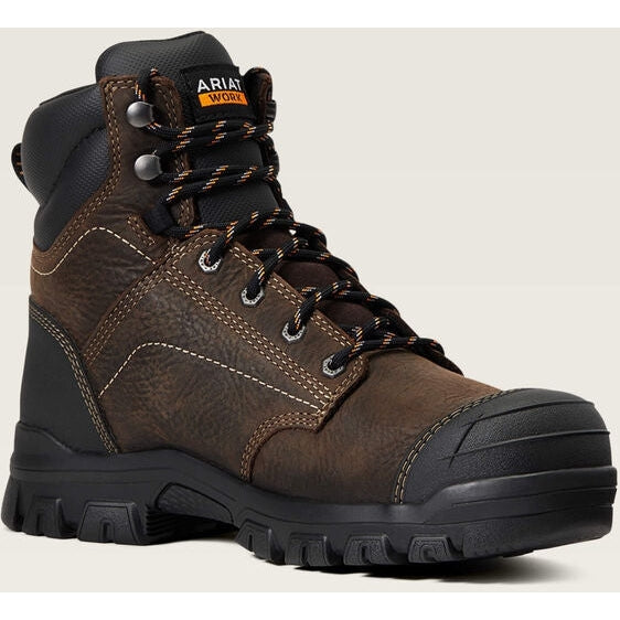 Ariat Women's Treadfast 6" Steel Toe WP Slip Resist Work Boot - Brown - 10040405 7 / Medium / Brown - Overlook Boots
